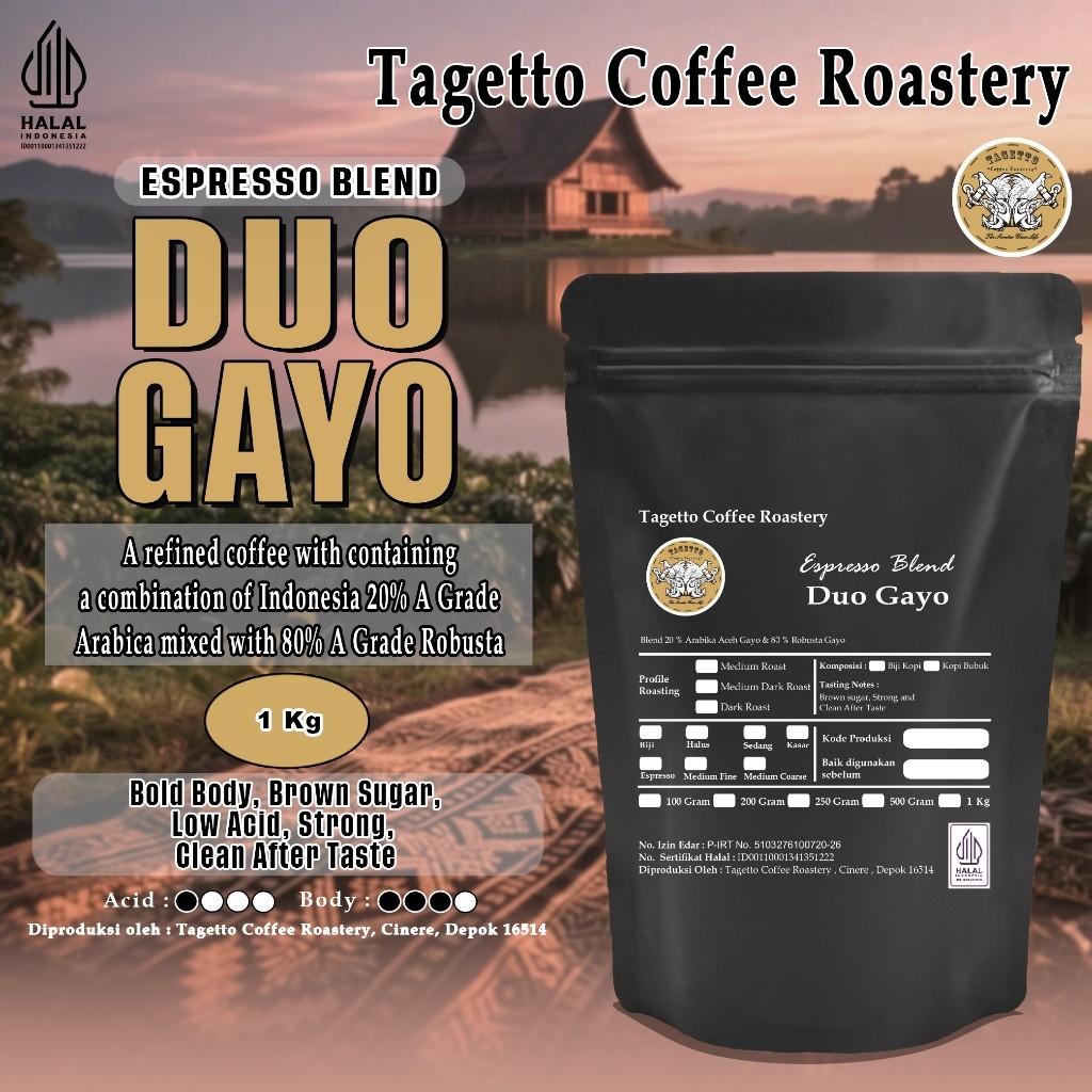 

KOPI ESPRESSO DUO GAYO 1KG ( BIJI / BUBUK )