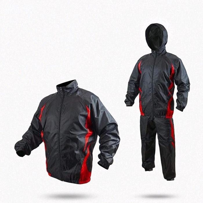 PREMIUM Setelan Baju Running Sport Sauna Waterproof Pria Wanita/ Jaket celana olahraga lari/Jaket