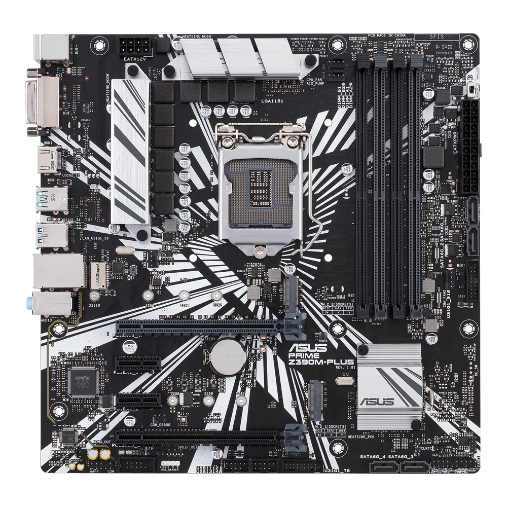 New ASUS PRIME Z390M-PLUS LGA1151 Micro-ATX Motherboard
