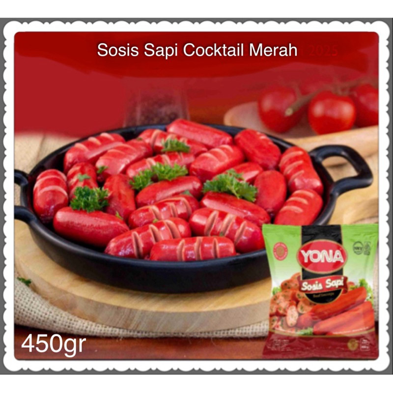 

Yona Sosis Sapi Cocktail Merah 450gr