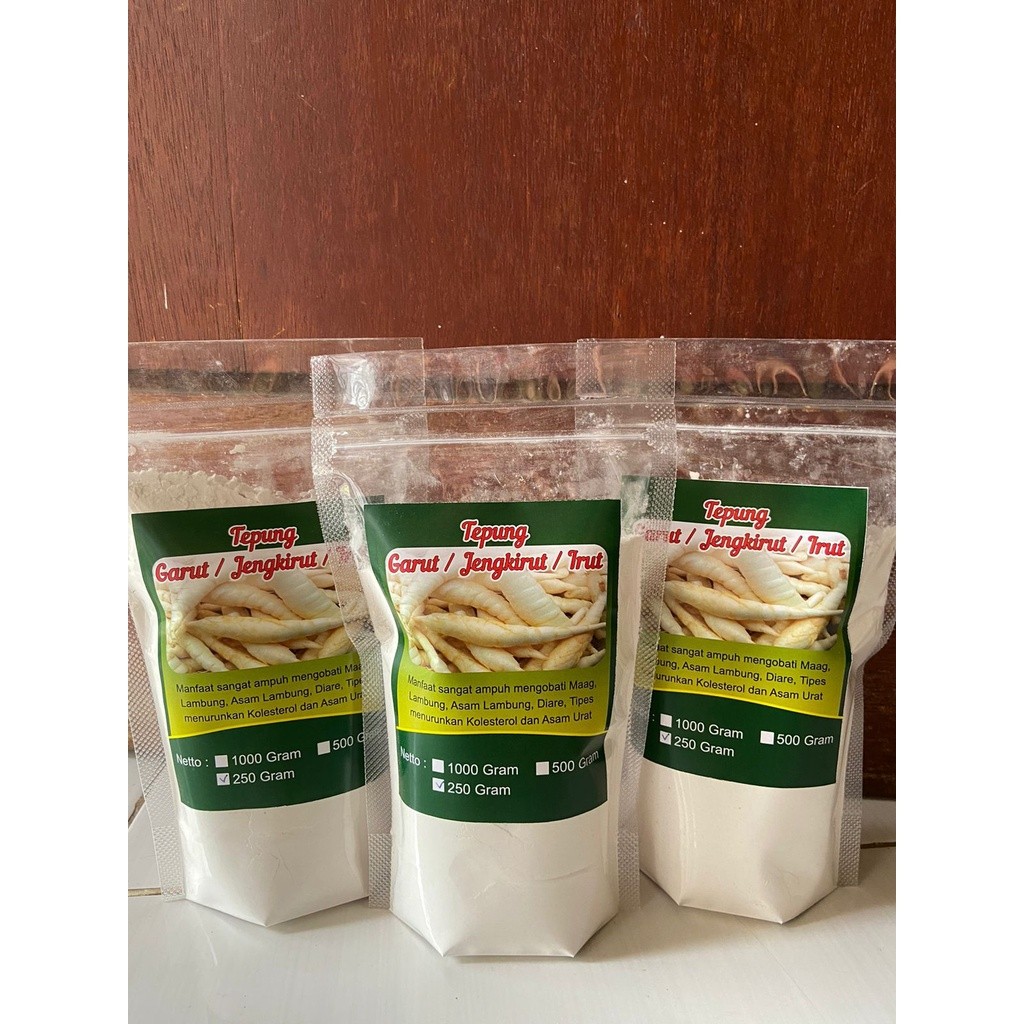 

Tepung Irut/Tepung Pati Irut/Tepung Garut/Jengkirut 500gram