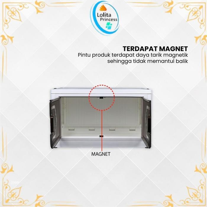 Lemari Susun Plastik Serbaguna Dengan Roda Polibox Kotak Penyimpanan / Lemari Plastik Roda Storage