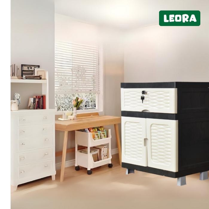 Leora Naraci 1R1L Lemari Laci Lemari Pakaian Lemari Susun Lemari Plastik Laci Plastik Dengan Kunci