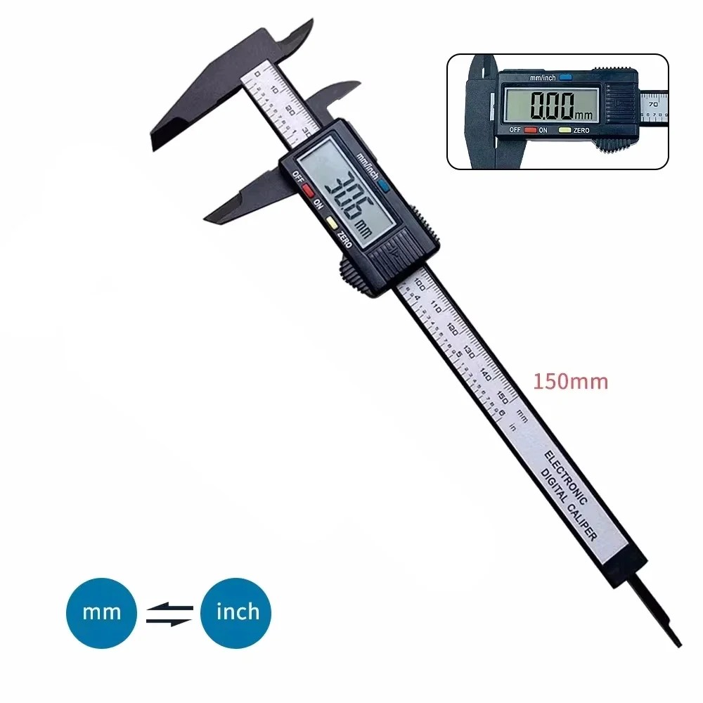 100 150mm Plastic Vernier Caliper Digital Display Caliper Mini Text Play Caliper Student Vernier Rul
