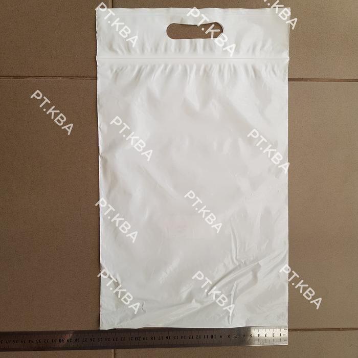 Terbaru.. Plastik Klip Pon Tengteng 25X35+7 Putih Susu