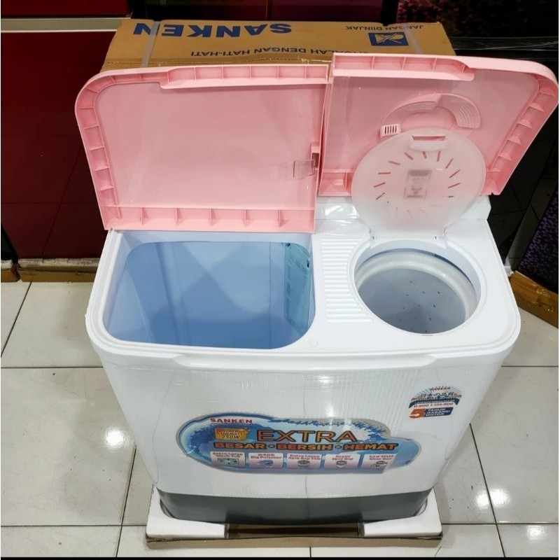 RB223 Sanken Mesin Cuci 2 Tabung 9KG TW-9110 PK / 8663 8KG / 8600 8KG / 8827 8KG Low Watt