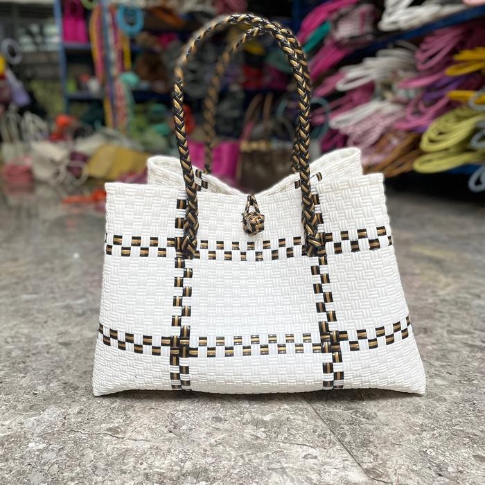 Majid Tas Handmade Keranjang Belanja Pasar Hand Bag Patty Super Jumbo XXL karakter plastik wanita