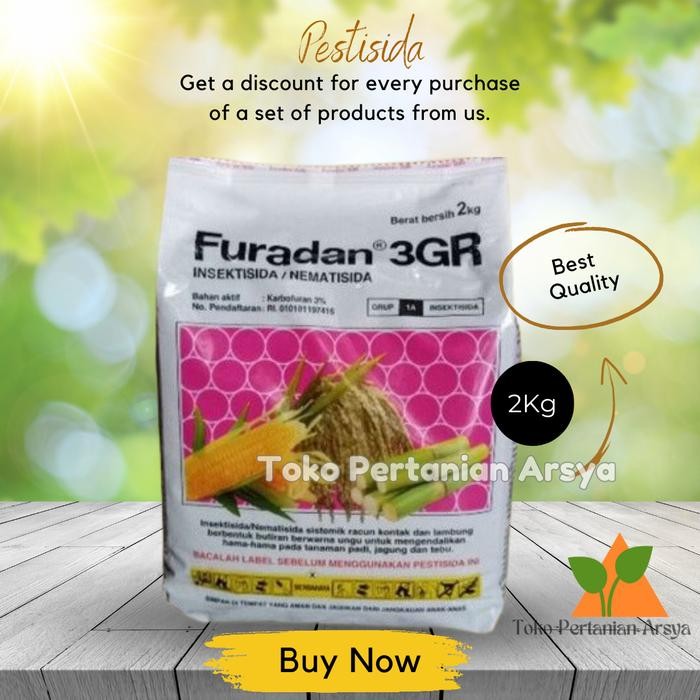 Furadan 3GR 2Kg Akarisida / Nematisida / Insektisida Sistemik Pengendali Cacing Semut Tanaman