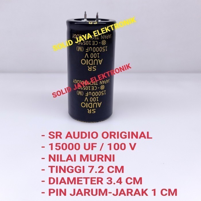 FREE ONGKIR CAPASITOR ELKO 15000 UF 100 V ELCO SR AUDIO KAPASITOR 15000UF 100V BISA COD