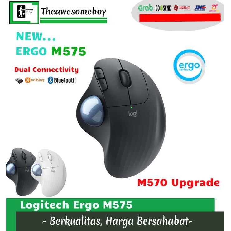 Logitech M570 2.4G Wireless Gaming Mouse Optical Trackball Ergonomic