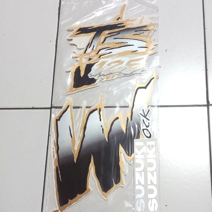 Striping 1995-2003 Petir Ts125 Striping Petir Emas Hitam Ts125 Striping Petir Ts125 Stiker Bodi Ts12