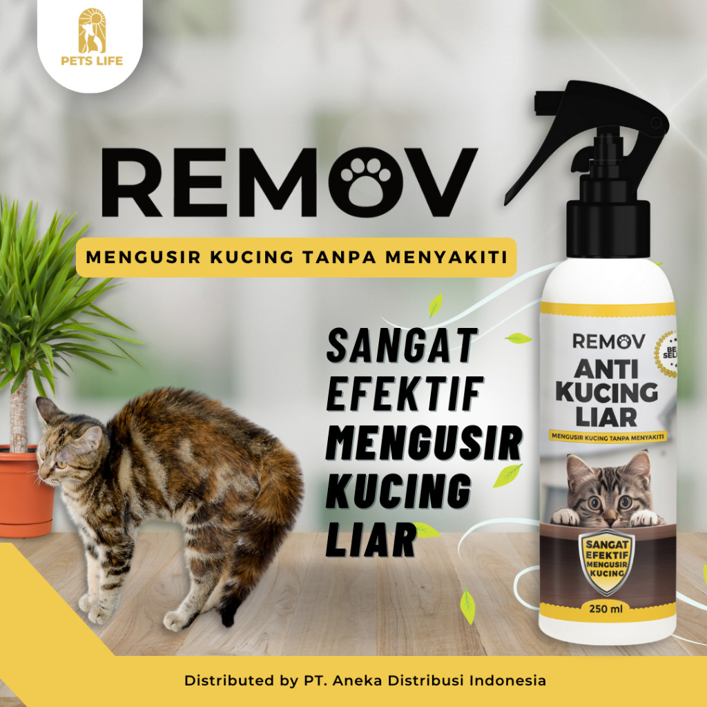Remov Spray Kucing Liar Spray Mencegah Kucing Pipis Sembarangan Anti Pipis Sembarangan REMOV Cat