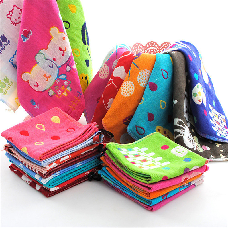 27X27Cm Handuk Anak Katun Kasa Handuk Tangan Grosir Pembersih Wajah Rumah untuk Bayi untuk Anak-anak