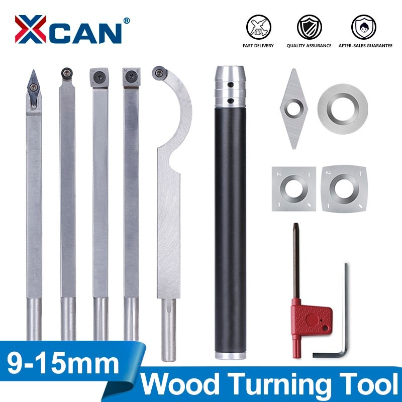 XCAN Alat Pembubut Kayu Pahat Bubut Pembalik Kayu untuk Pekerjaan Kayu Alat Perpisahan Pelubang Lehe