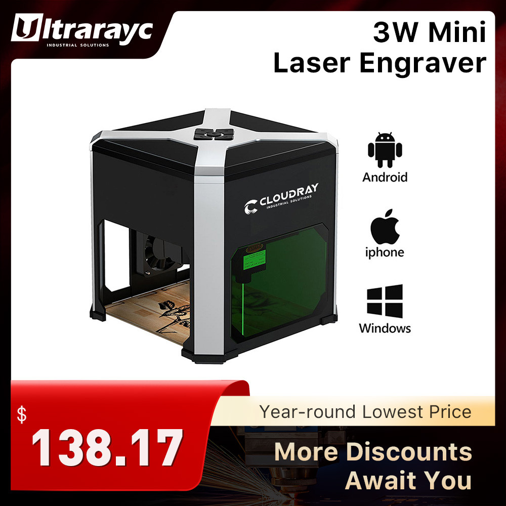 Pengukir Laser Mini Ultrarayc Wainlux K6 3000MW Mesin Pengukir Pemotong Laser Portabel untuk Pekerja