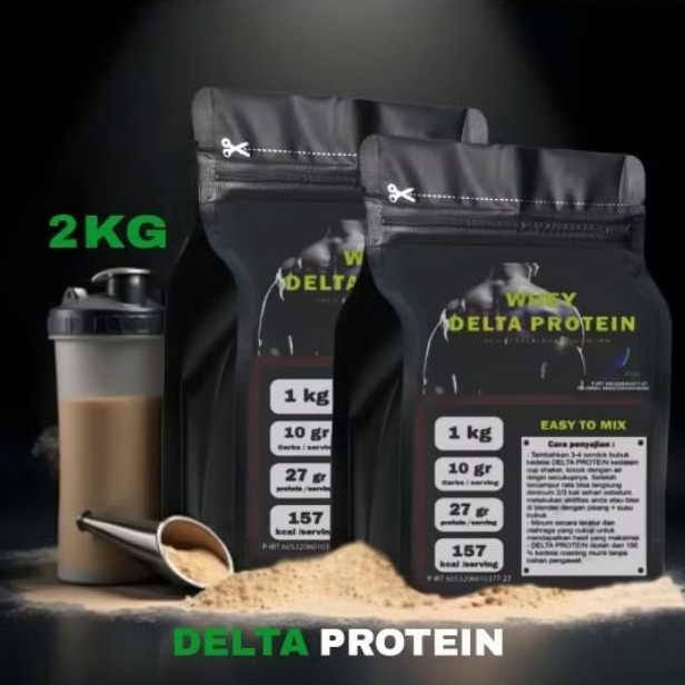 WHEY PROTEIN DELTA PROTEIN 2KG BUBUK KEDELAI PROTEIN