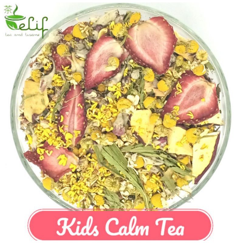 

ELIF TEA Kids Calm Tea : Chamomile, Apple, Osmanthus, Strawberry, Stevia [PREMIUM]