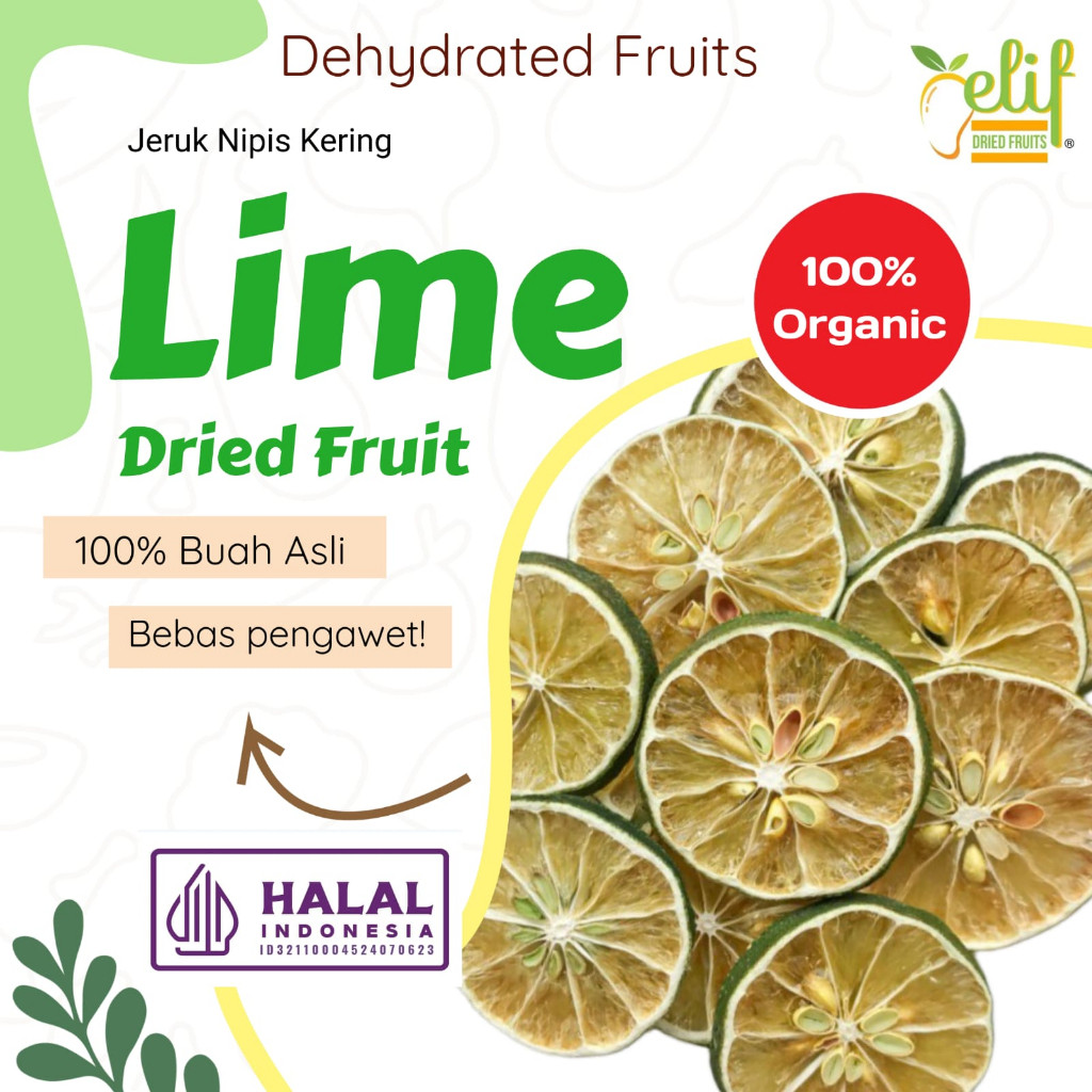 

ELIF FRUITS Big Pack Dried Lime Slice : Jeruk Nipis Kering [PREMIUM]
