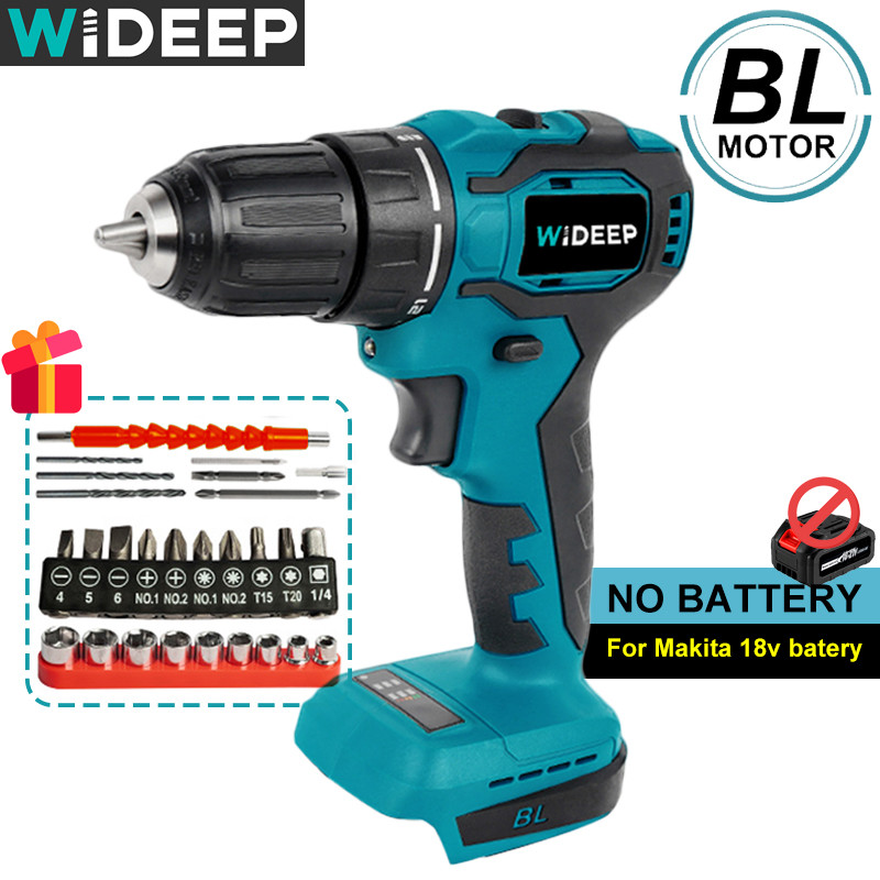 Bor Listrik Tanpa Sikat 21V 20 Torsi 115NM Obeng Tanpa Kabel Bor Obeng Daya Listrik untuk Baterai Ma