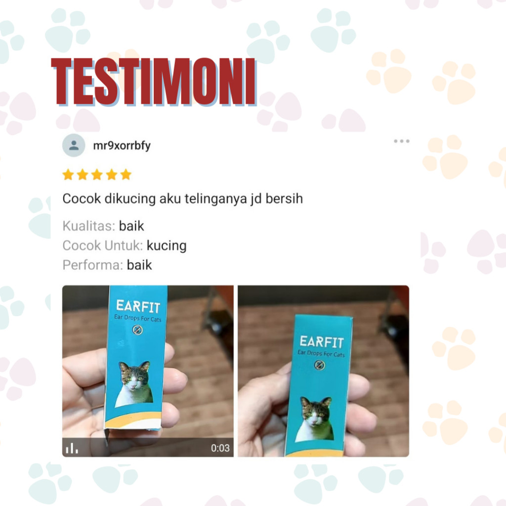 Earfit Obat Tetes Telinga Kucing Obat Tungau Kutu Telinga Kucing Earmites Mengobati Conge Otitis