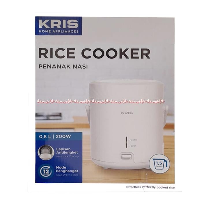 Kris Rice Cooker Penanak Nasi 0.3L Rice Cooker Mini Putih Travelling