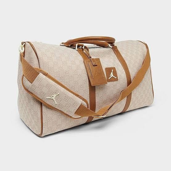 TERLARIS Tas Jordan Monogram Duffle Bag Brown Coconut Milk Limited SALE