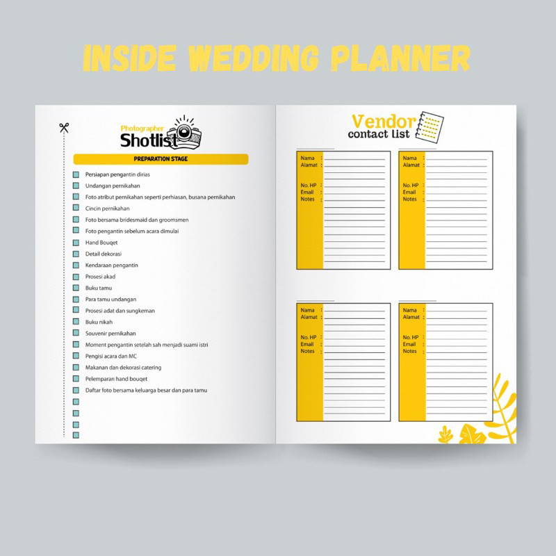 

Wedding Planner Book Ready Stock Hardcover A5