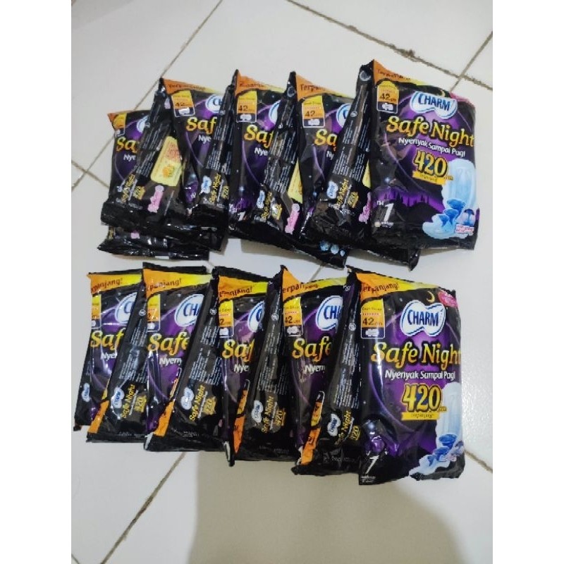 Charm malam 42 cm wings. Charm safe night 42cm wings renceng isi 10 pcs