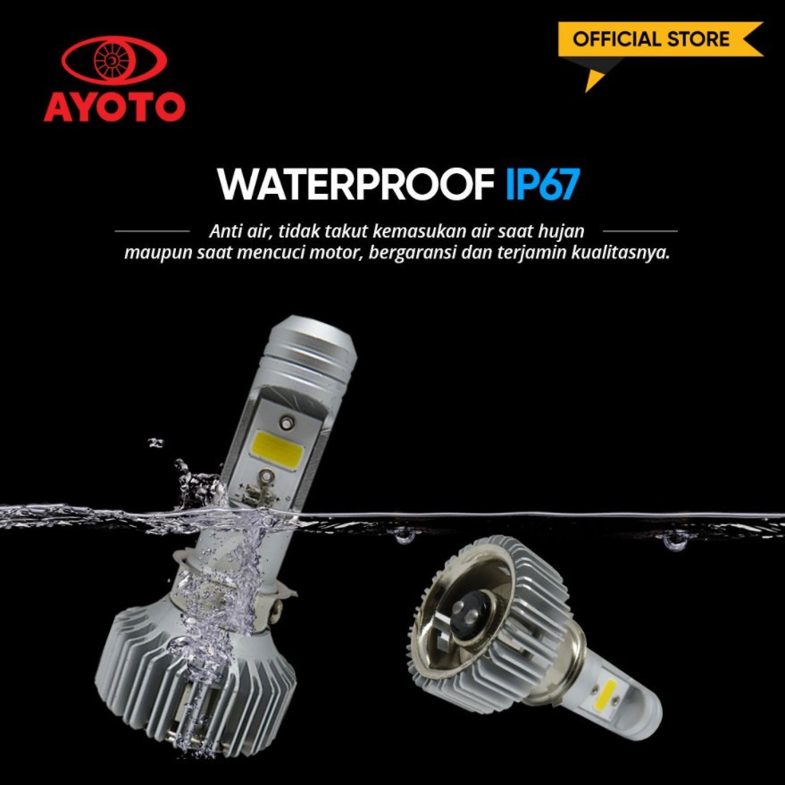 Lampu Motor LED AYOTO M1A H6 HI LOW AC DC