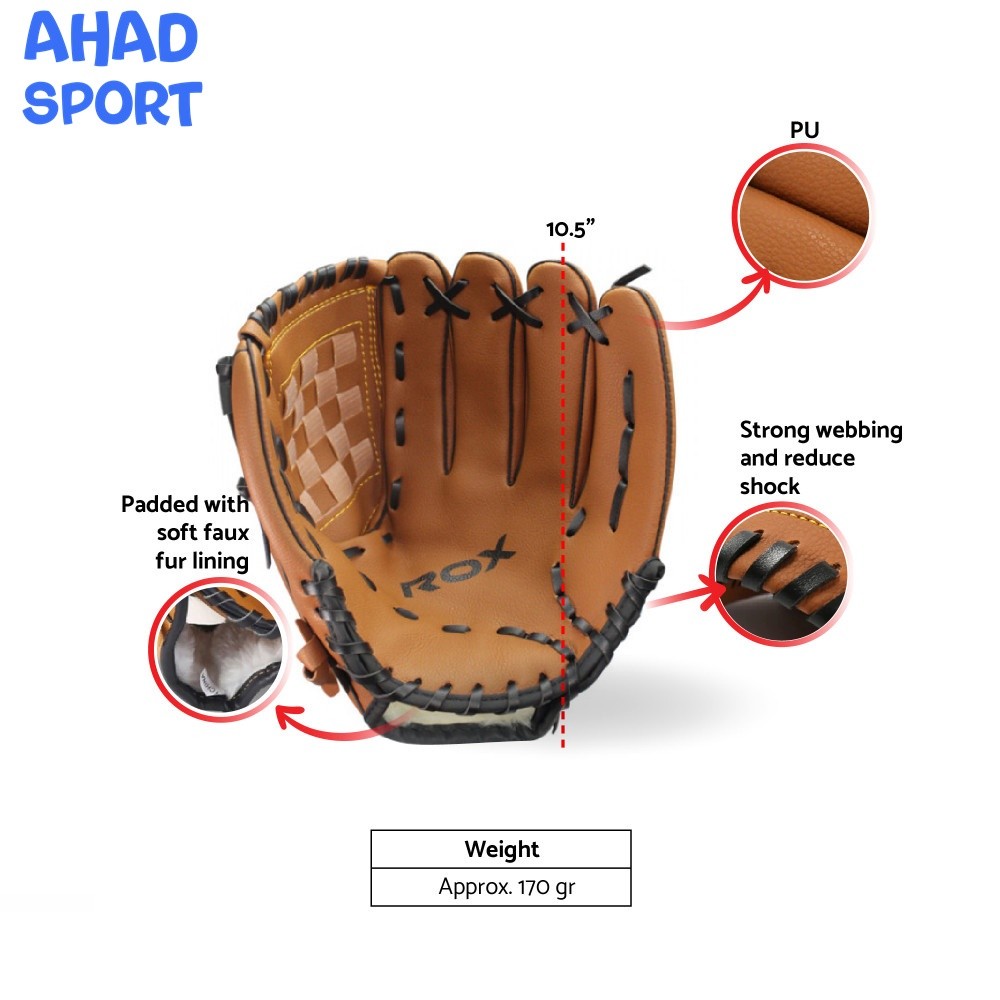 Sarung Tangan Glove Baseball Softball ROX