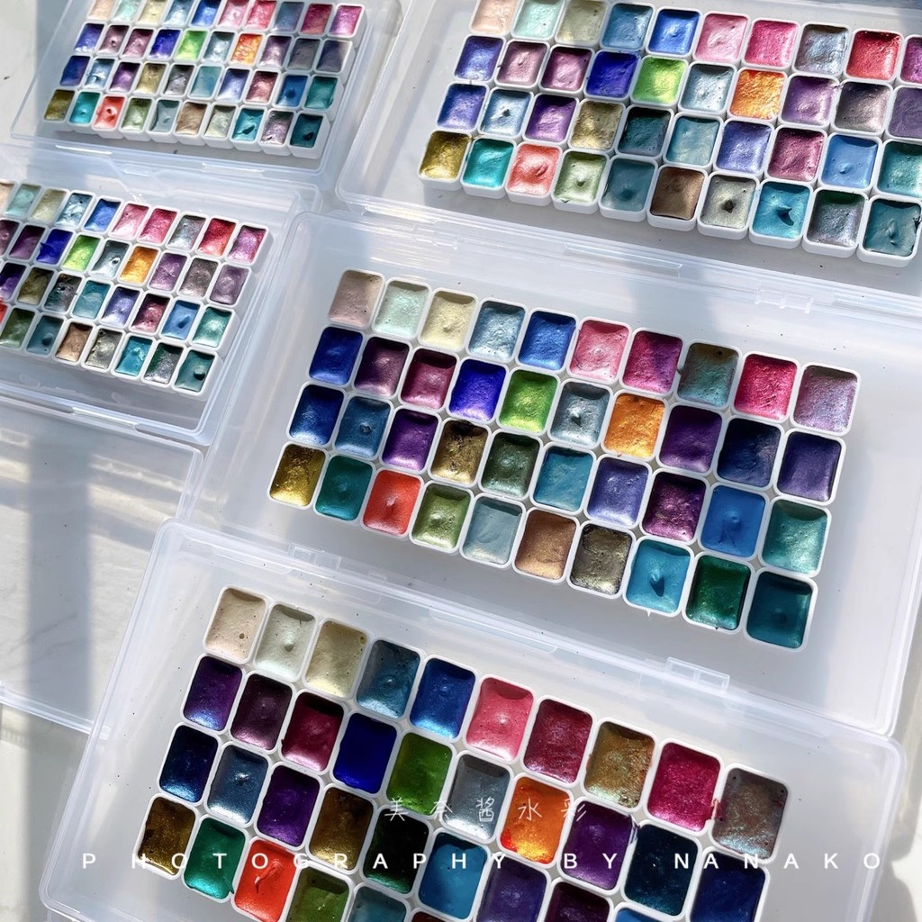SUPER VISION mica chameleon watercolor paint 0.5ml 1ml 2ml layered color acuarelas nail painting pea