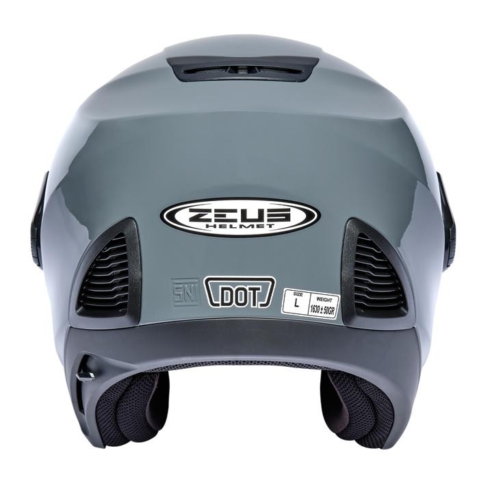 ZEUS 611C GREY GLOSSY MODULAR HELMET