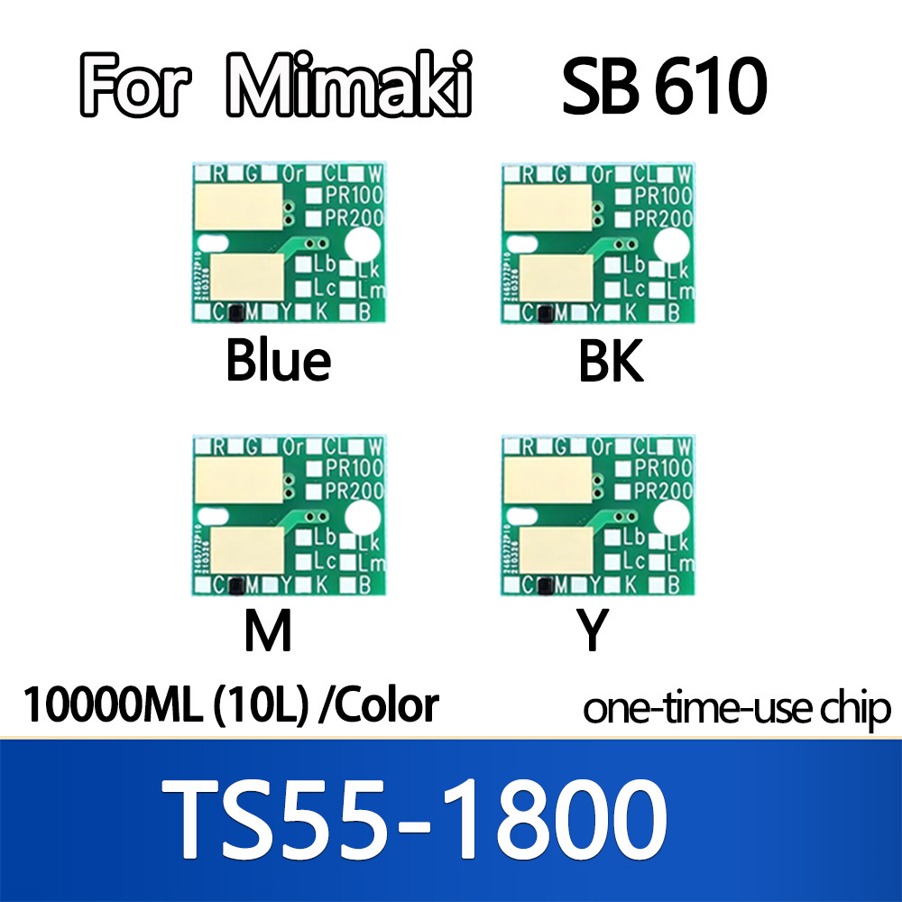 10000ML 10L SB610 SB 610 Ink Chip for Mimaki TS55-1800 Ink Bottle disposable chip Blue K M Y