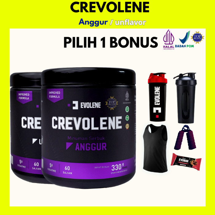 CREVOLENE CREATINE BY EVOLENE ISI 330GR 60 SERVING BPOM & HALA EVOLENE EVOLEN TESTOSTERONE