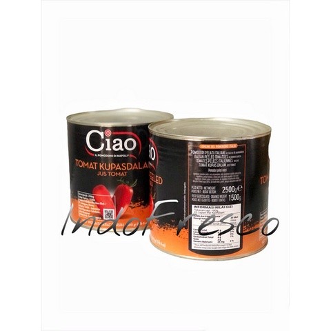 

Ciao Tomat Kupas dalam Jus Tomat- Peeled Tomatoes 2550 g