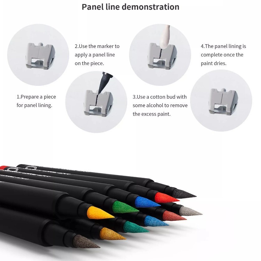 

DSPIAE Soft Tipped Marker Acrylic Basic Color Panel Lining Marker