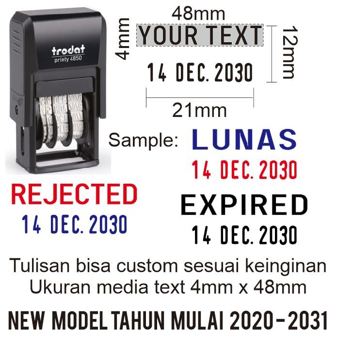 

Tkj - Trodat 4850 Stempel Tanggal Otomatis Custom Text / Dater Otomatis