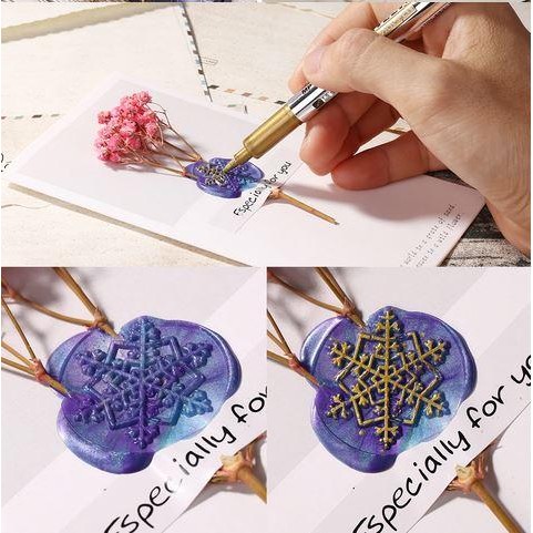 

Tkj - Sealing Wax Stamp With Wood Handle - Antique Flower Vintage Series