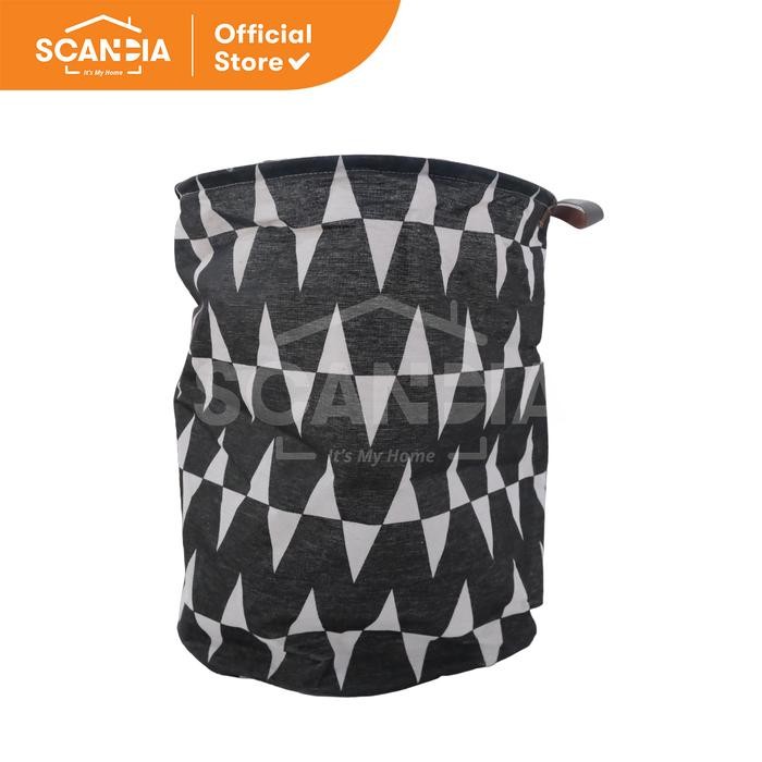 Scandia Keranjang Pakaian Lunka Laundry Bag Basket Black