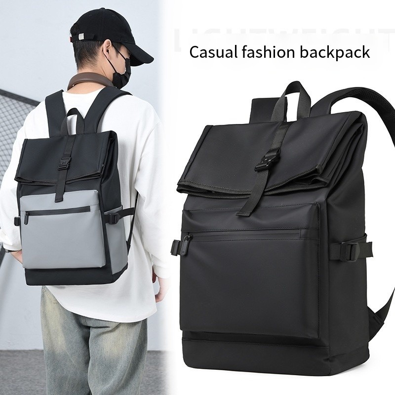 Roll-Top Roll-Top Backpack, Outdoor Leisure Bag, Short-Distance Travel Bag, Roll-Top Backpack Sports