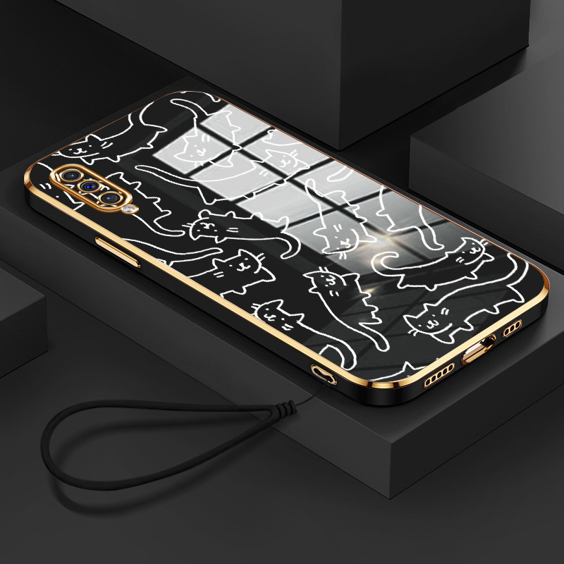 Casing Hp Untuk Samsung Galaxy A50 A50s A30s Case Casing HP Kesing menggambarkan kucing Softcase pel