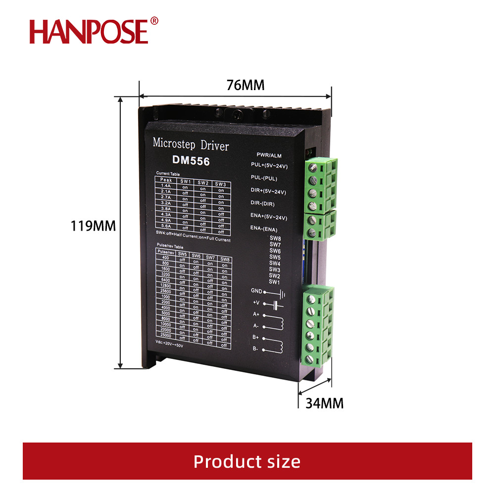 DM556 Digital Stepper motor driver 2 phaseor 57 86 stepper motor NEMA17 23  Stepper Motor Controller