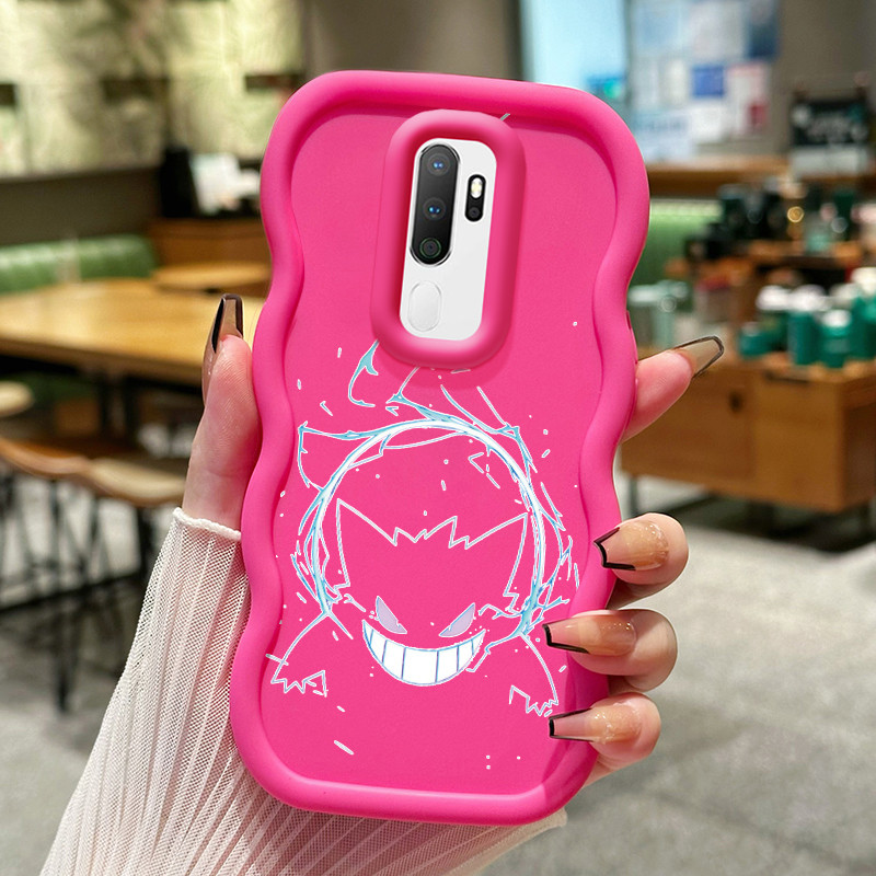 Casing Untuk OPPO A5 2020 A9 2020 Case Softcase Kesing Bola jahat pink ponsel Cesing terbuat dari ka