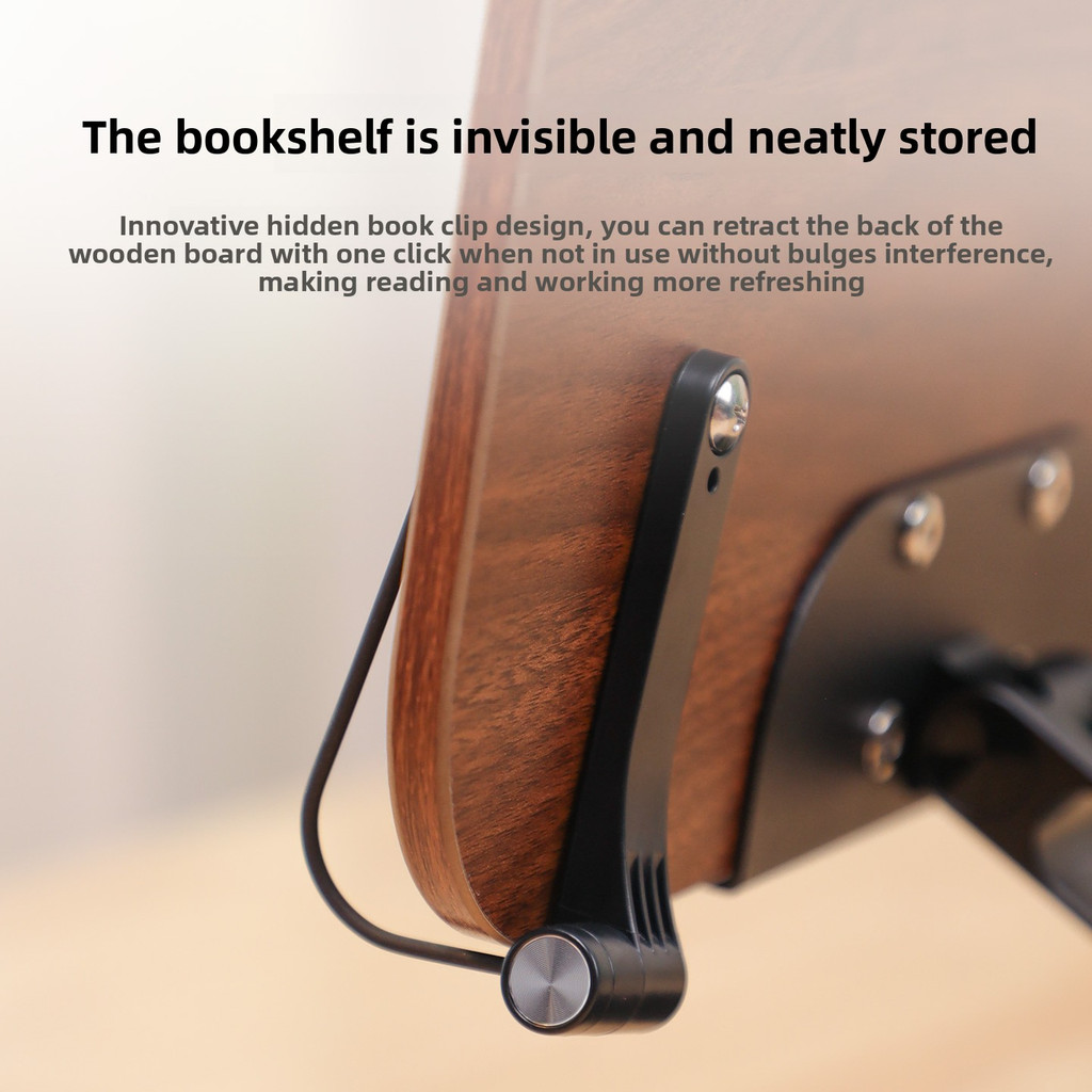 

New Book Stand For Reading Adjustable Book Holder With 360 Rotating Base Elastic Page Clips Foldable