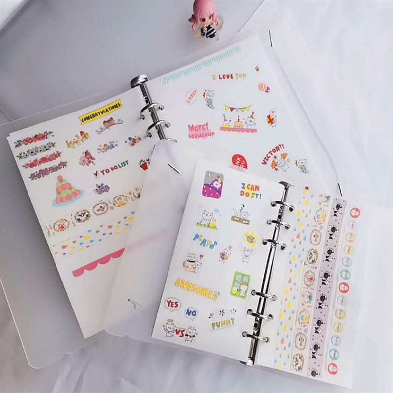 

A4 A5 A6 White Release Paper Loose Leaf Storage Book 40 Sheets For Washi Tape Masking Tape