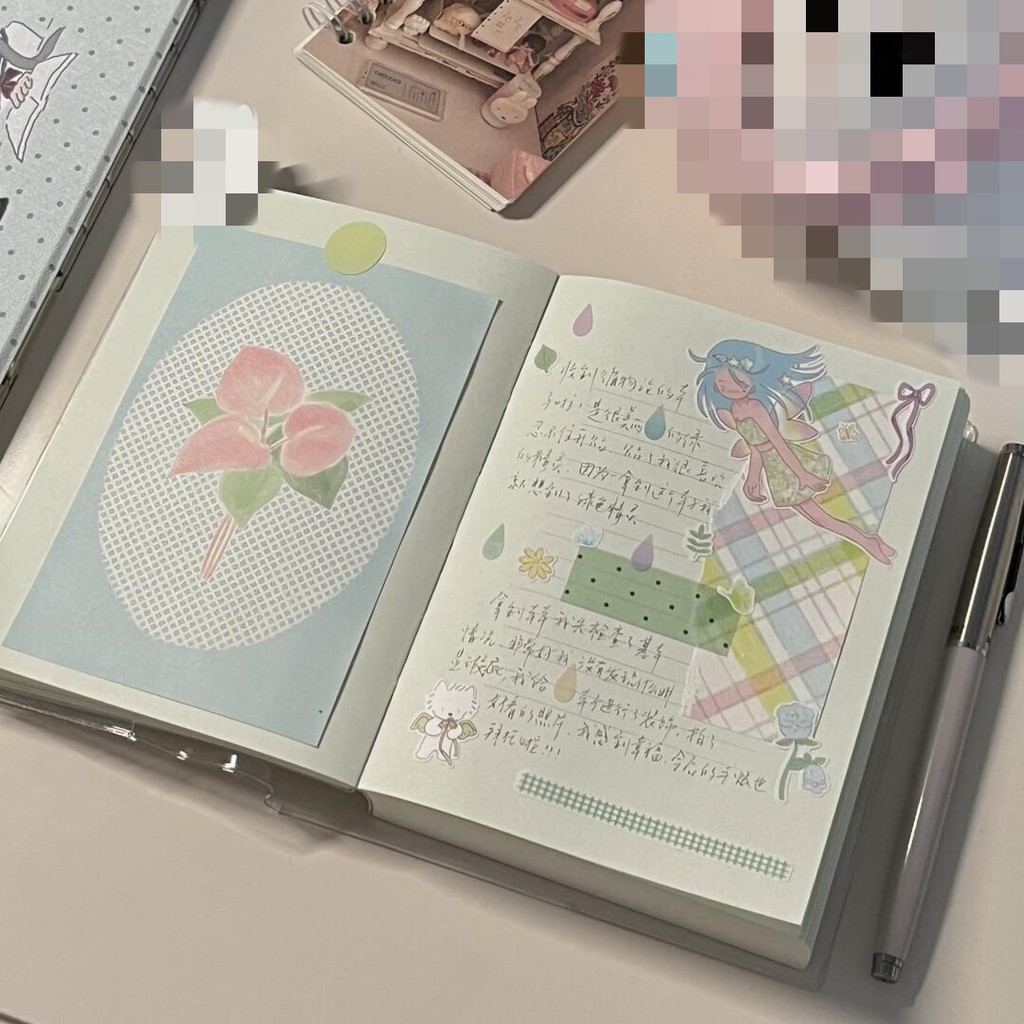 

Thicken Notebook Transparent Cover Notepad Journal Handbook Horizontal Notebook Office School