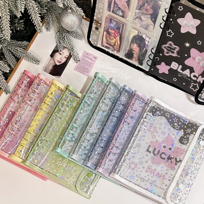 

A5 Sparkling Blinging Double Buckle Loose-Leaf Photocard Binder Cover Kpop Idol Card Photo Album
