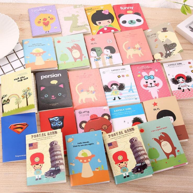 

30 Pcs Mix Mini Cute Small Gift Wholesale Portable Notebook Stationery Notebook With Pocket Book