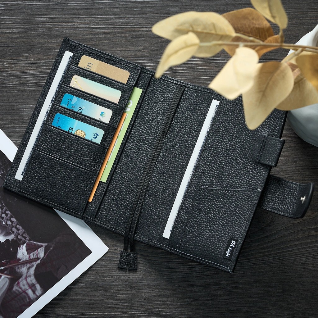 

Ox Knight Series A6 Plus Cover For A6 Notebook Genuine Pebbled Grain Cowhide Planner Organizer