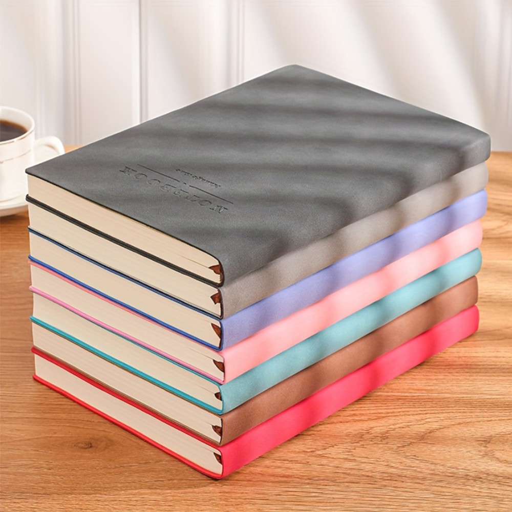 

Simple Leather A4 Notebook Soft Cover Thickened Meeting Record Handbook Student Stationary Blank